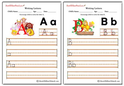 Writing Alphabet - Animals Theme