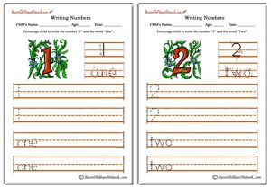 Writing Numbers - Flowers Theme