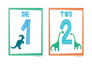 Dinosaur Number Posters