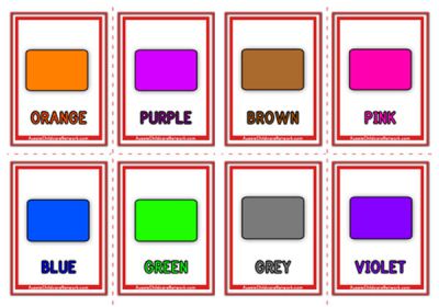 Colours Flashcards - Classic - Aussie Childcare Network