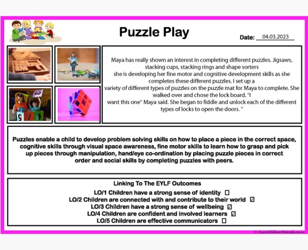 Puzzle Play Observation