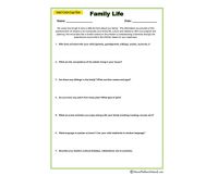 Family Life - Parent Input