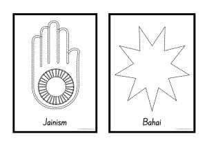 Religion Symbols Tracing