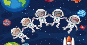 Five Little Astronauts