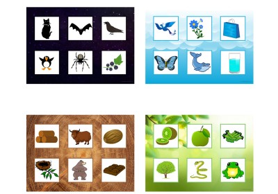 Rainbow Collage Sorting Mats