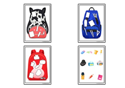 School Bag Shadows Cut and Paste