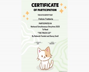 National Simultaneous Storytime 2025 Participation Certificate