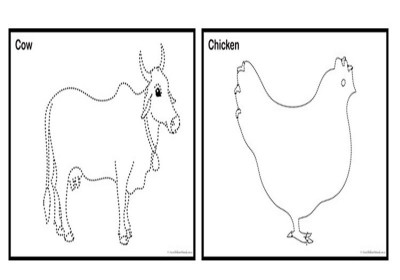 Farm Animals Picture Tracing