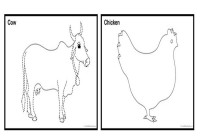 Farm Animals Picture Tracing