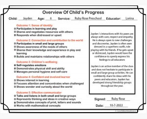 Overview Of Child&#039;s Progress