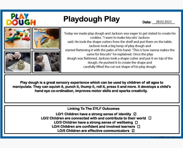 Playdough Play Observation