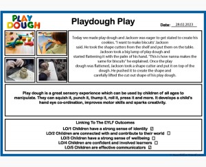 Playdough Play Observation