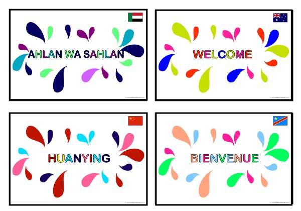 Welcome In Different Languages Posters