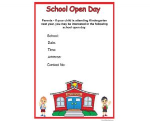 School Open Day Poster