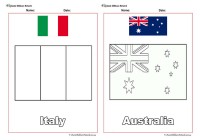 World Flags Colouring Pages