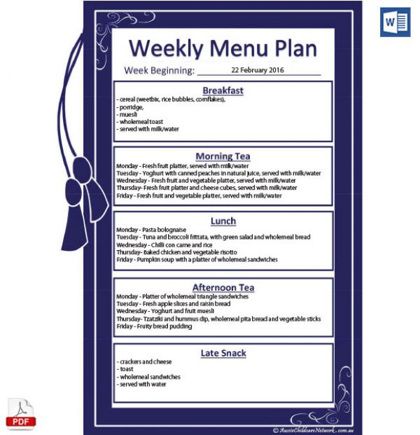 program for menu design