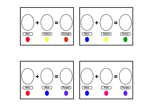 Colour Mixing Worksheets