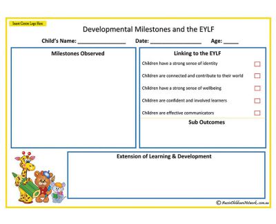 Developmental Milestones EYLF - Aussie Childcare Network