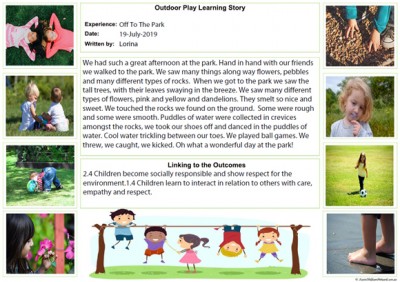 Outdoor Play Learning Story Template