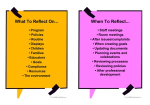 Reflection In Childcare