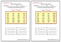 Writing Words with Short Vowel Sounds