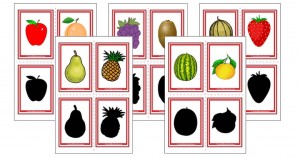 Free Fruit Shadow Flashcards
