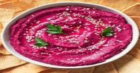 Toasted Pita Chips with Roasted Beetroot Dip