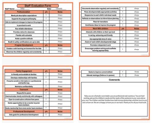 Staff Evaluation Form