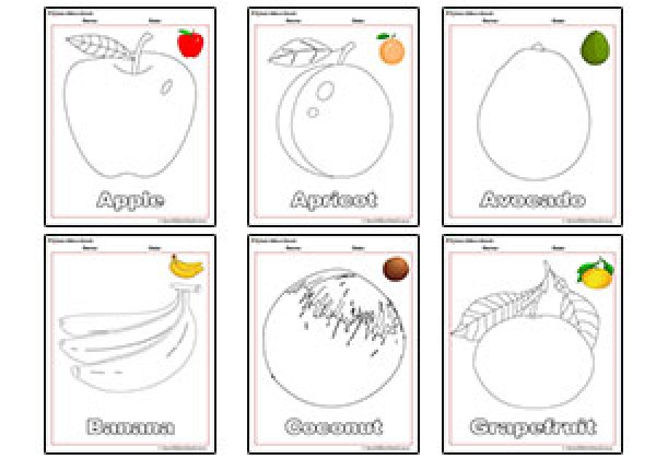 Fruit Colouring Pages