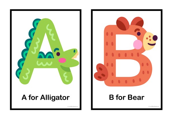 Animal Letters Posters