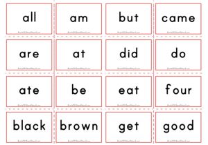 Dolch Flashcards - Primer Sight Words