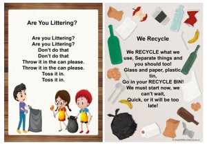 Recycling Songs and Rhymes Posters