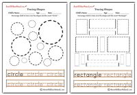 Tracing Shapes Worksheets