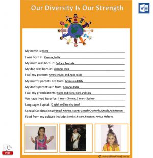 Harmony Day Template - Parent Input Form