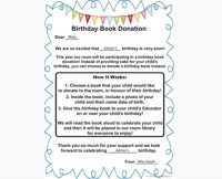 Birthday Book Donation