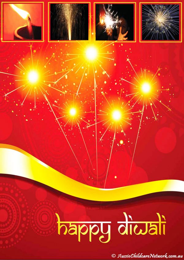 Diwali Fireworks Portfolio Template - Aussie Childcare Network