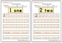 Tracing Numbers Worksheets