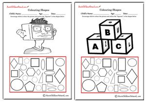 Colouring Shapes - Squares