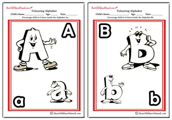 Colouring Alphabet - Cartoon Theme