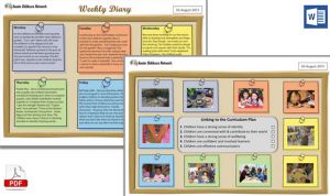 Weekly Diary Template for LDC, FDC and OOSH