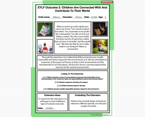 EYLF Outcome 2 Observation Version 2.0 