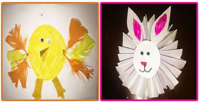 Easter Bunny and Chick Craft For Kids
