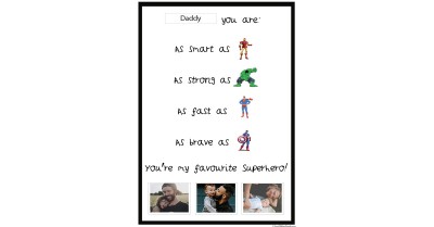 Superhero Father&#039;s Day Portfolio Template