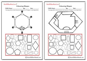 Colouring Shapes - Hexagons