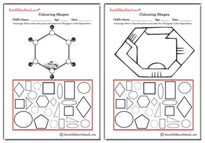 Colouring Shapes - Hexagons