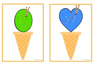Ice Cream Shapes Match