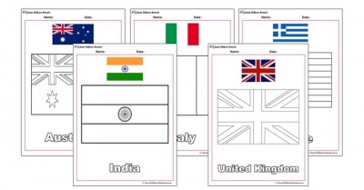 Free World Flags Colouring Pages To Download