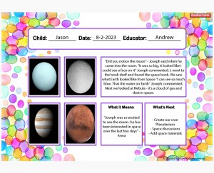 Rainbow Bubbles Learning Story