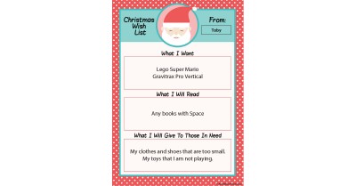 Christmas Wish List - Portfolio Template