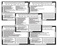 Developmental Milestones EYLF Checklist 3 to 5 Years